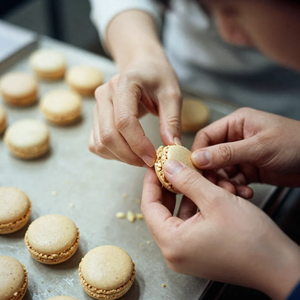 Clase magistral de repostería en proceso